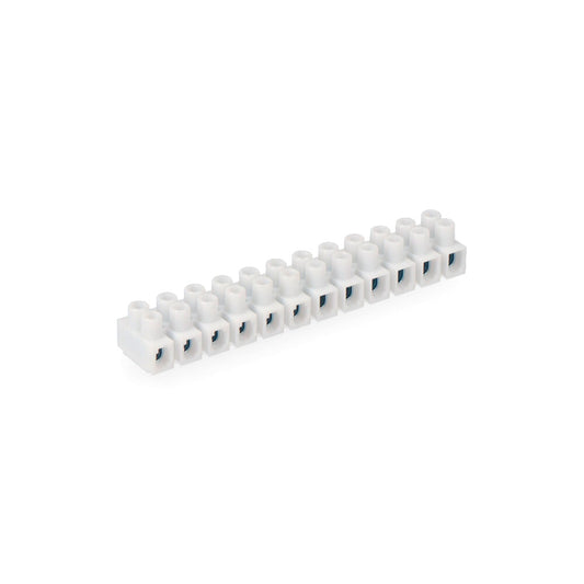 REGLETA DE CONEXION DE 2.5 mm A 4 mm , 12 CONECTORES, HOMOLOGADA, BLANCA (ENVASADA)