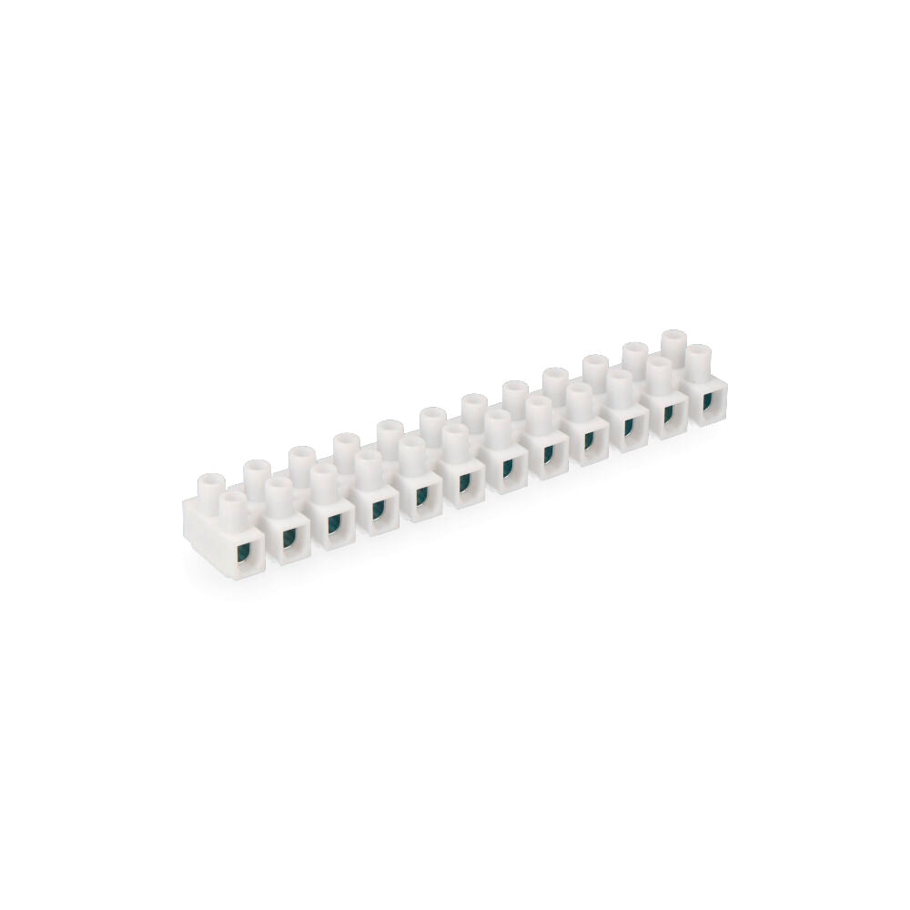 REGLETA DE CONEXION DE 10 mm , 12 CONECTORES, HOMOLOGADA, BLANCA (ENVASADA)