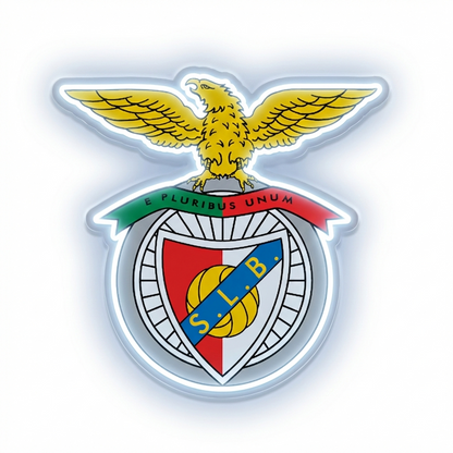 SOLOLED Letrero de Neón LED Escudo futbol Benfica Ligue de Pared, Luz Colgante vinilo, metacrilato neón led 40x30cm aproximadamente 12 v