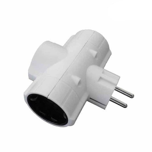 CLAVIJA TRIPLE ECONOMICA T/TL 16A 250V 4,8mm (RETRACTILADA) EDM (OLD-153)