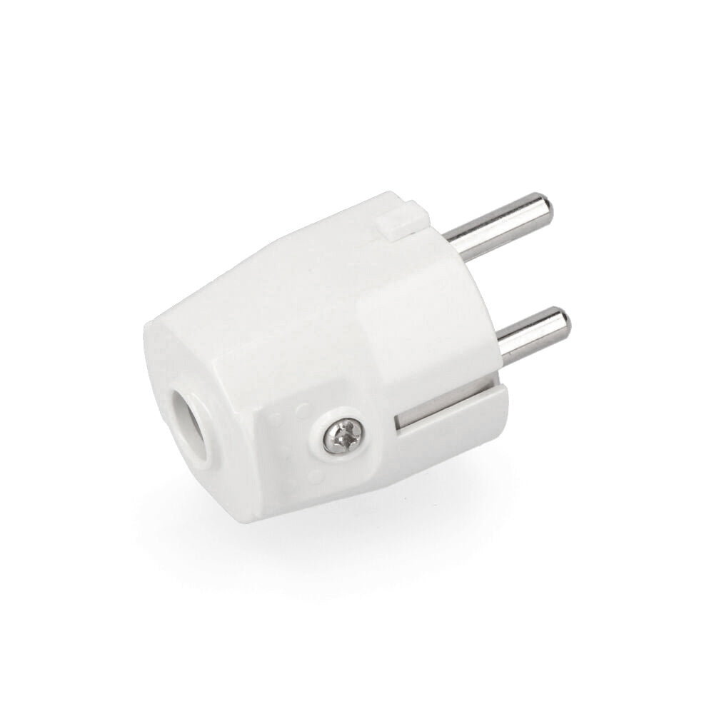 CLAVIJA TIPO F 10/16A T/TL 4,8mm (RETRACTILADA) BLANCA EDM