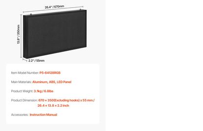 Letrero LED Programable 67 x 35 cm Panel Digital Flexible Desplazable a Todo Color Tablero de Visualización con Patrón de Texto Personalizado Control de Aplicación Bluetooth para Publicidad
