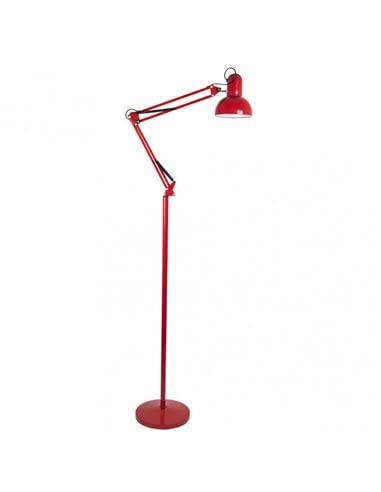 FABRILAMP Flexo De Pie Articulable Rutilo 1xe27 Rojo 180x28x28 Cm