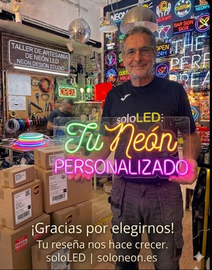 soloLED Letrero Neón cabeza ciervo Cartel Luminoso LED Escaparate, armería,Bar, Pub y Discoteca, Decoración de Pared en Metacrilato, Luz Brillante, 40x50cm alimentación 12v