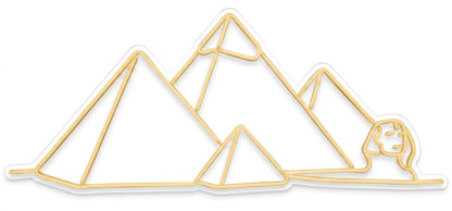 soloLED Letrero CARTEL PIRAMIDES RESTAURANTE LED NEON Escaparate, Decoración de Pared en Metacrilato, Luz Brillante, aproximadamente 70cm aproximadamente alimentación 12v