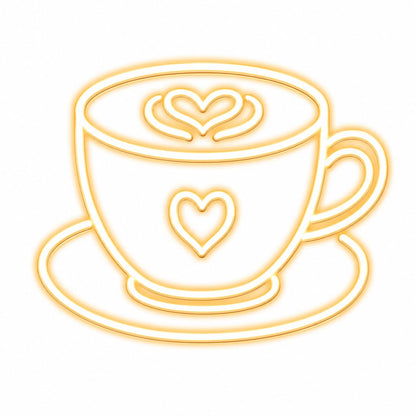 SoloLED Letrero Neón LED café cafetería restaurante 40cm aproximadame alimentación 12v