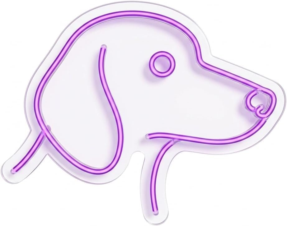 SOLOLED Neon Personalizado, Cartel LED Decoración Pared Letrero Neon Luminoso perro Fiestas Bar Tiendas habitacionMedida: 40 cm x 40 cm