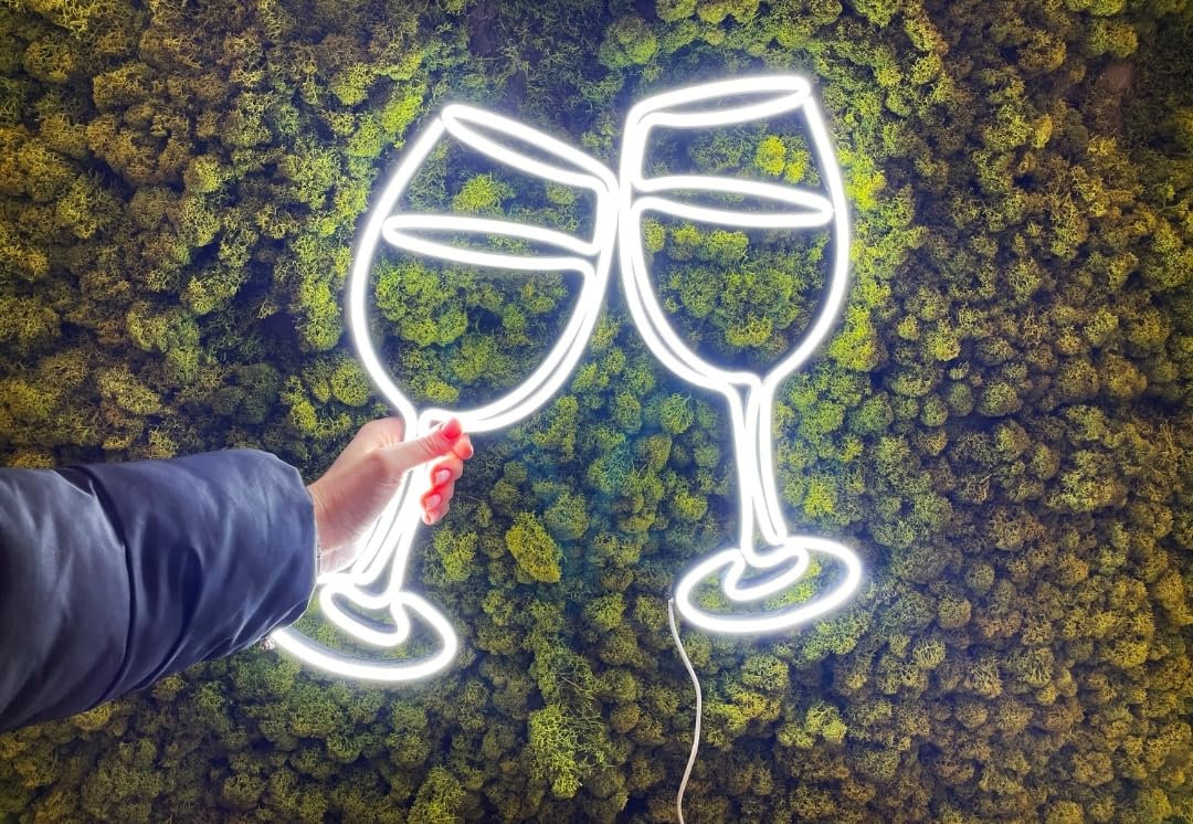 Letrero Neón LED Copas de Vino | soloNEON