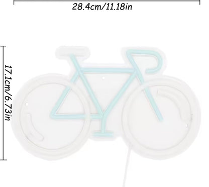 Letrero de Neón LED Vibrante para Bicicleta - Alimentador 12v, Eficiente en Energía, Decoración Montable en Pared para Hogar, Bar, Clubes de Ciclismo y Más - Tamaño de 30cm cm x 20cm, Fácil Instala