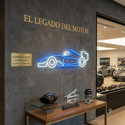 soloLED Letrero Coche deportivo f1 Cartel Luminoso LED Escaparate, Decoración de Pared en Metacrilato, Luz Brillante, aproximadamente 51x21cm alimentación 12v