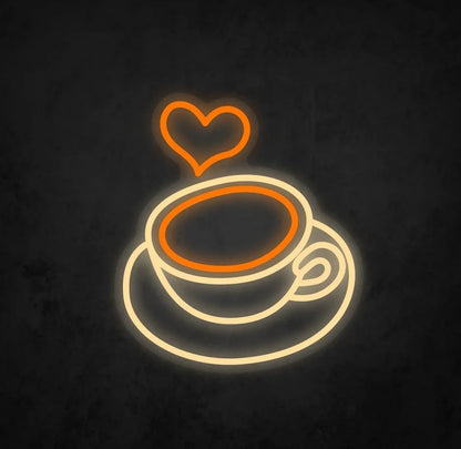 LED Neon - Coffee, Letrero de Neón LED para Interiores, Tablero de Acrílico Transparente, 40,6 cm de Ancho x 45,7 cm de Alto 12v