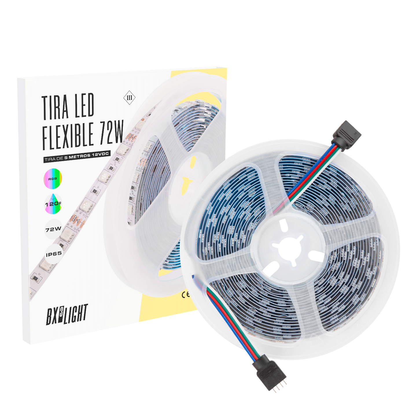 Tiras de Led Flexible 72W IP20 RGB 12 VDC  5 m. [BX3-219012]