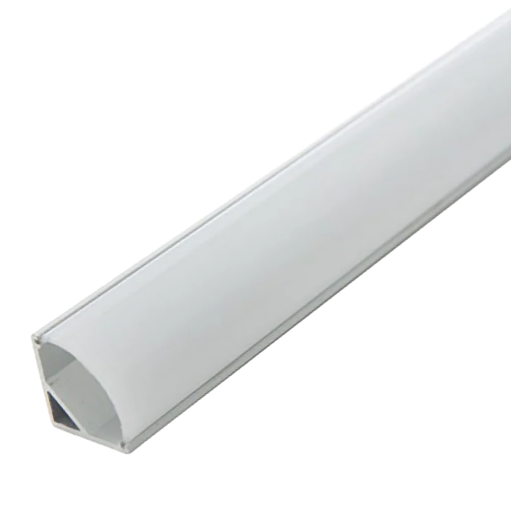 Perfíl AluMinio para Tira Led Instalación Esquinas - Difusor Opal x 2M [BX3-A1616]