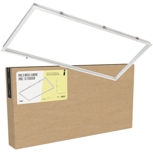 Pack 6 Marco AluMinio Panel Led 1200x600 [BX3-AF-1200x600]