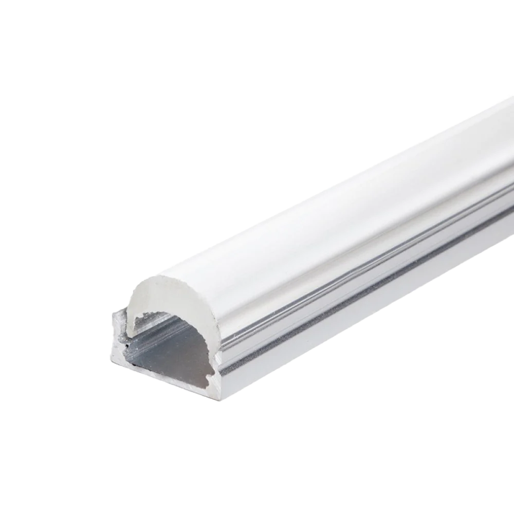 Perfíl Aluminio para Tira LED Difusor Transparente LLE-ALP001-RL x 2M  [BX3-ALP001]
