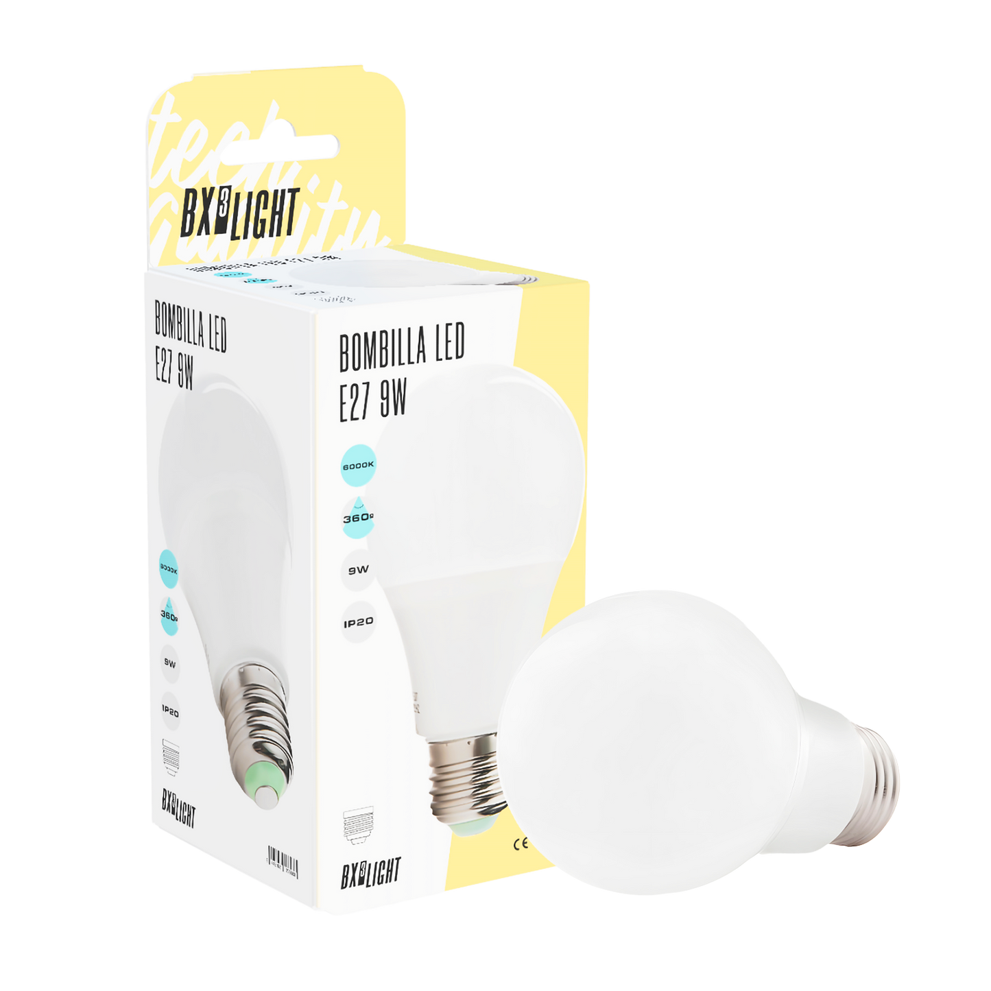 Bombilla Led E27 9W  810Lm 4200ºK 40.000H [BX3-ED-B3-E27-9W-W]