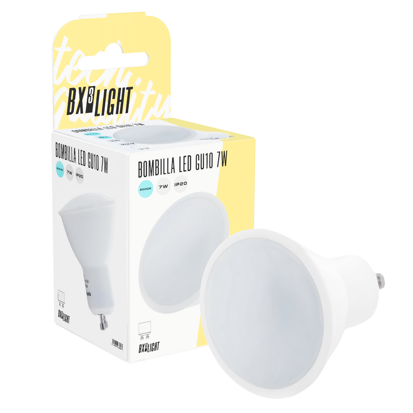 Bombilla LED GU10 7W  520Lm 4200ºK 40.000H  [BX3-GU10-7W-W]