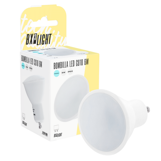 Bombilla LED GU10 6W  468Lm 3000ºK 40.000H   [BX3-GU10-SMD-6W-I-WW]