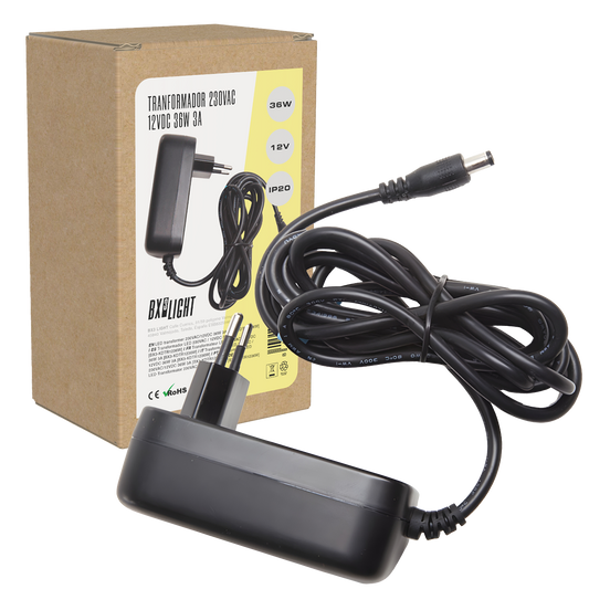 Transformador LED 230VAC/12VDC 36W 3A  [BX3-KDTR1236W]