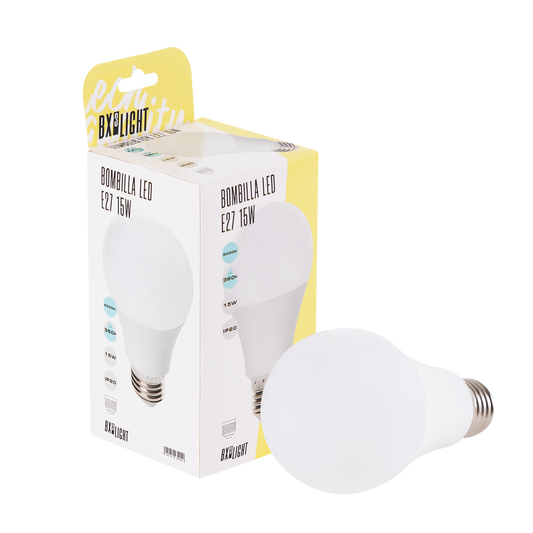 Bombilla LED E27 15W  1250Lm 4200ºK A60 40.000H  [BX3-LM7048-W]