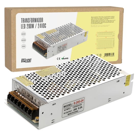 Transformador -  Fuente de Alimentación AC/DC -  Convertidor AC/DC - 220VAC/24VDC 200W 6 - 5A IP20 [BX3-MPS-200W24V]
