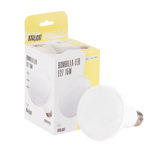 Bombilla LED E27 15W  1123Lm 3000ºK R90 40.000H   [BX3-R90-E27-15W-WW]