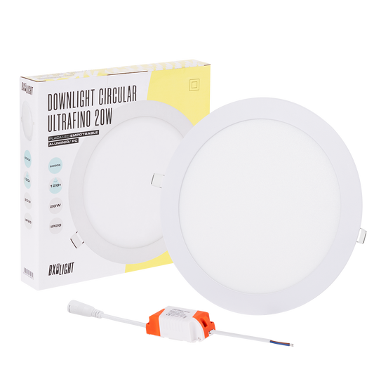 Placa LED 20W 1600Lm  4200ºK Circular 40.000H   [BX3-RDP15-20W-W]