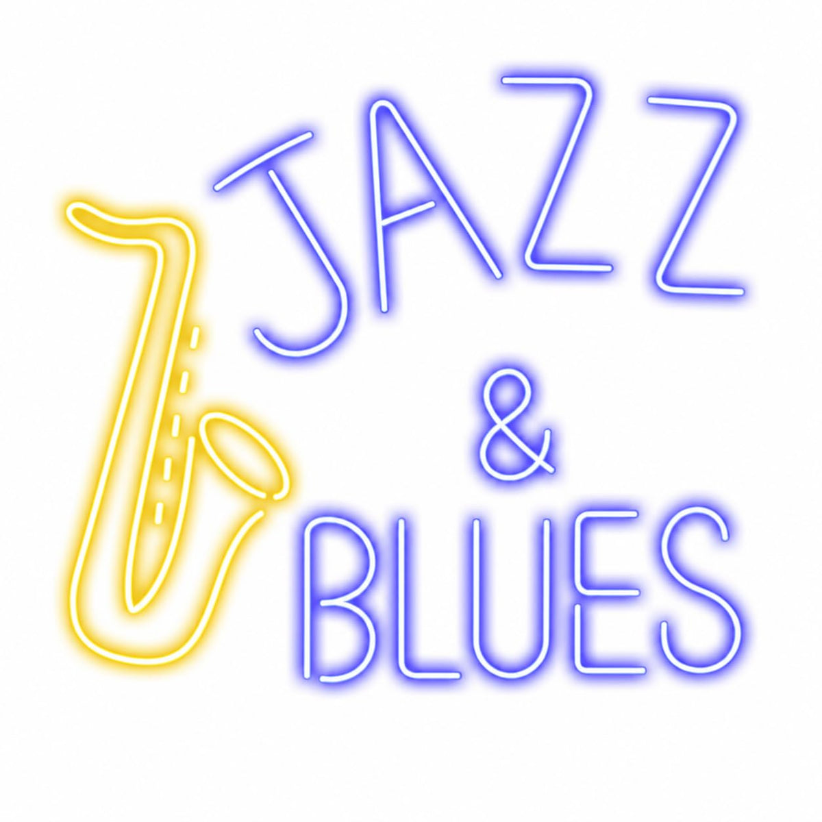 soloLED Letrero CARTEL JAZZ Y BLUES LED NEON brillante Escaparate, Decoración de Pared en Metacrilato transparente, Luz Brillante, aproximadamente 60cm alimentación 12v