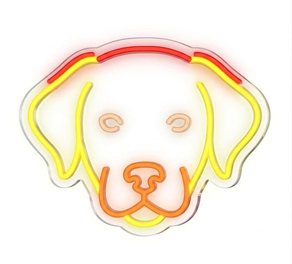 SOLOLED letrero Neon led iluminado perro Personalizado cerdo Medida aproximadamente 40 cm cartel luminoso decoracion pared habitacion Fiestas,Escaparate negocio bar base metacrilato transparente