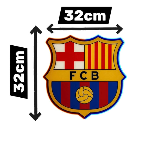 SOLOLED Lámpara LED neón flex de Pared aficionados Barcelona, Escudo Deportivo Iluminado con Luces de Neón Rojo y Azul