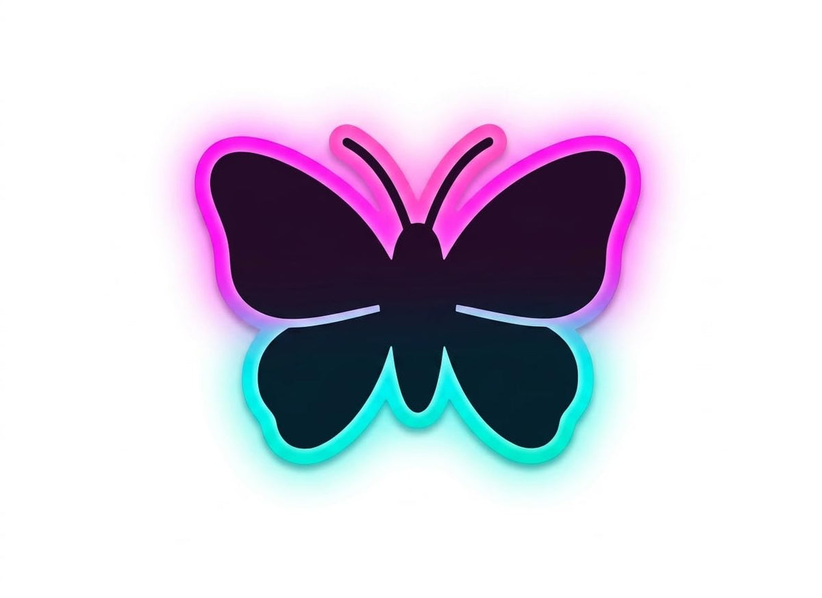 SOLOLED Neon Personalizado, Cartel LED Decoración Pared Letrero Neon Luminoso mariposa Fiestas Bar Tiendas habitacionMedida: 40 cm x 40 cm