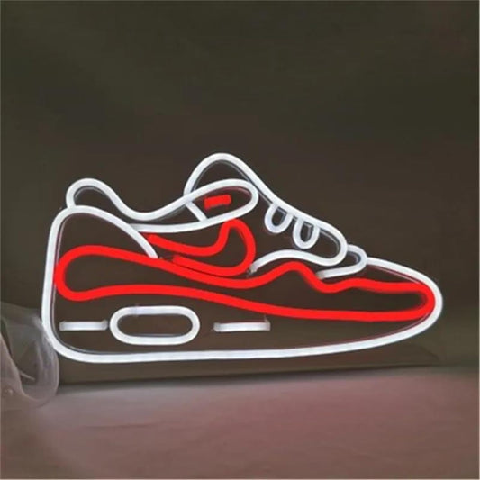 Zapatos Pista led Letrero neón Zapatos Deportivos Luces de neón Tienda Zapatillas Sala Juegos decoración recinto Deportivo Dormitorio Bar Sala Arte,L