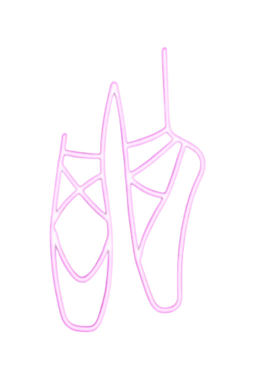 Letrero de Neón LED para Estudio de Danza, Diseño de Zapatos de Ballet, Bailarina Iluminada