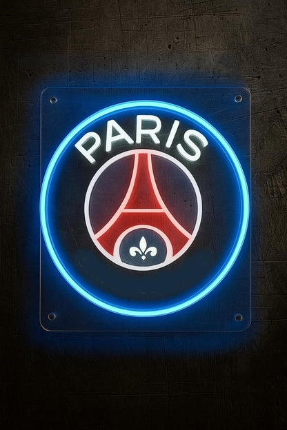 Letrero Luminoso de Neón PSG REGALO Deportivo LED, Azul y Rojo