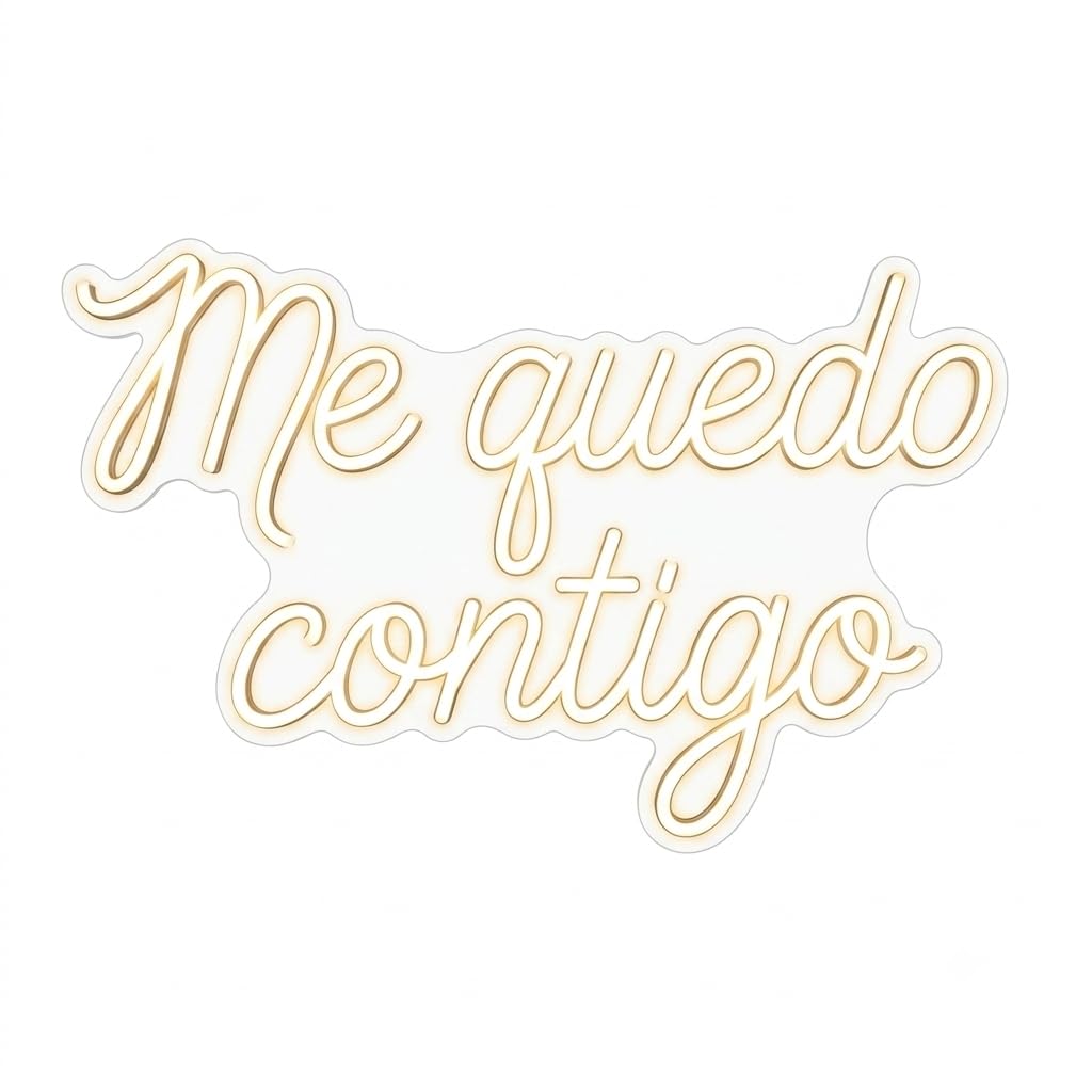soloLED Letrerome quedo contigo boda LED Escaparate, Decoración de Pared en Metacrilato, Luz Brillante, aproximadamente 70cm aproximadamente alimentación 12v
