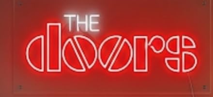 Letrero LED neón rock banda, Decoración de Pared Iluminada, Rojo, 50 cm