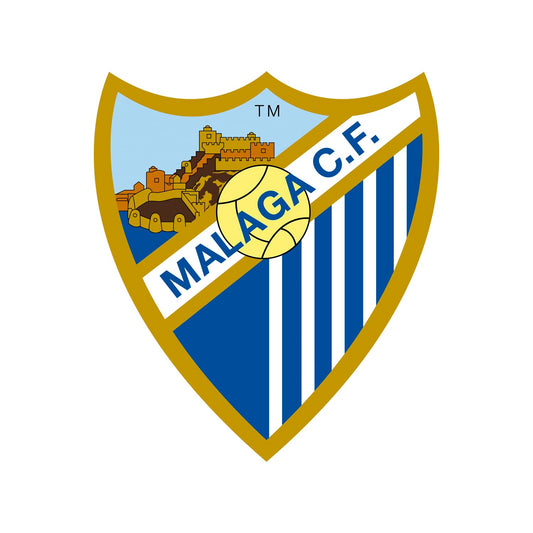 Letrero regalo Escudo 2° división Club Málaga con Corona,colores iluminados brillantes con base metacrilato,neón led y vinilo 40x30 cm aproximadamente con cadena y alimentación 12v