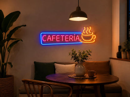 soloLED Letras de Neón Led Cafetería - Metracrilato, Tamaño M, L, XL - Señalización Decorativa para Negocios