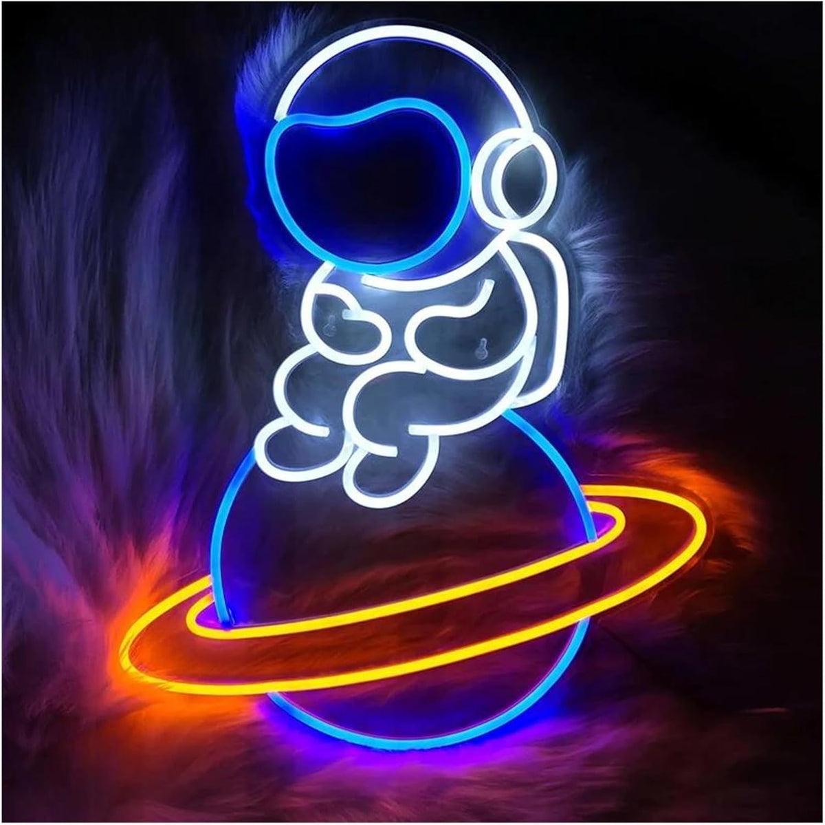 Neón Planeta Nave Espacial LED Letrero De Neón Luz Dormitorio Decoración De La Habitación Del Niño Letrero De Neón Decoración De La Barra Luz Nocturna 42l. x 35an. centímetros