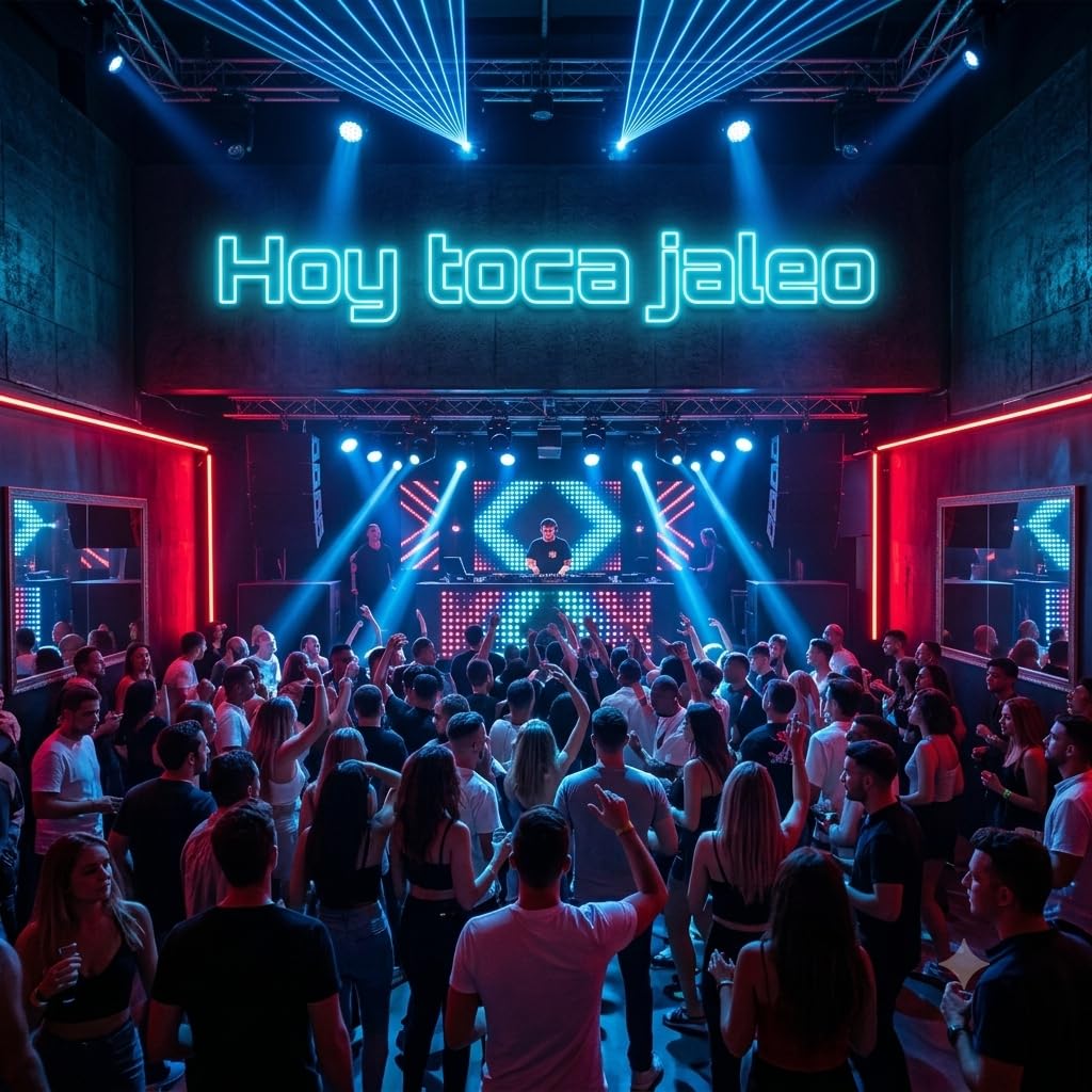 soloLED Letrero CARTEL HOY TOCA JALEO LED NEON Escaparate, Decoración de Pared en Metacrilato, Luz Brillante, aproximadamente 90 cm x 30 cmalimentación 12v