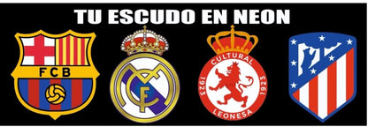 SOLOLED Real Madrid regalo escudo Iluminado, Escudo con Corona, Decoración Deportiva medidas 40x30 cm,neon led,metacrilato, vinilo,liga de futbol