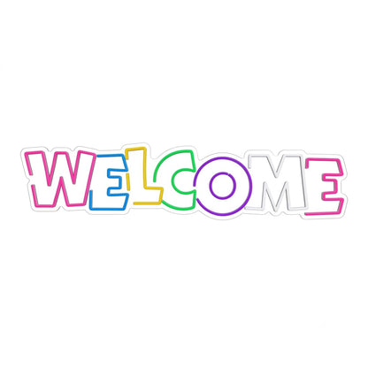 Letrero de Neón LED WELCOME Cartel Luminoso DecorativoAPROXIMADAMENTE 90CM CM ALIMENTADOR 12 V