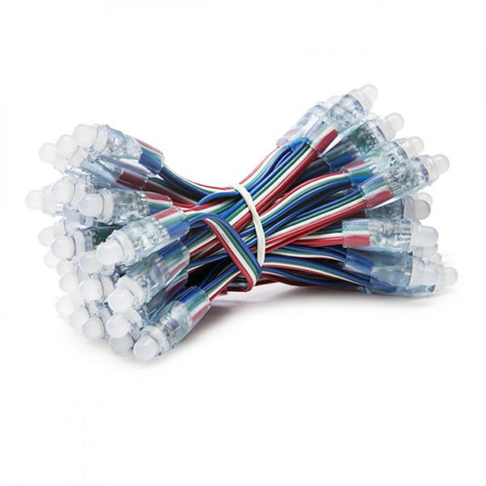 Pixel LED 0.3W 6Lm 12Mm 5V Epistar RGB (Cadena 50 Unidades) 50.000H [DE-PIX-12-RGB]