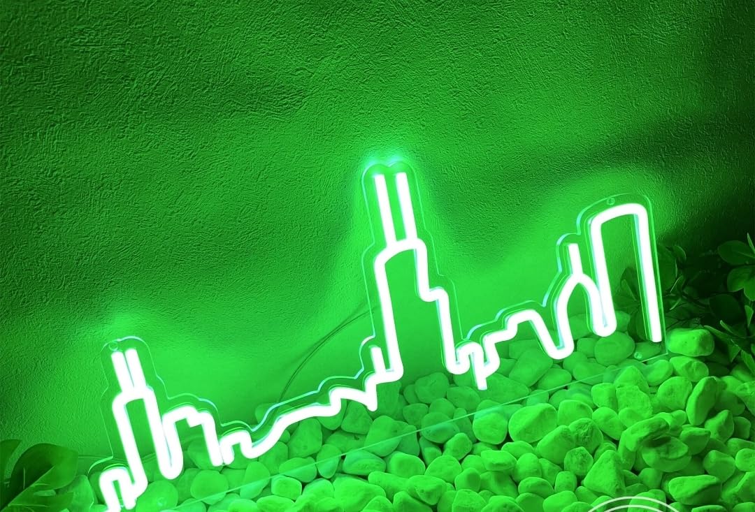 KHiry Letrero de neón City Skyline Personalizado, Letrero de neón con luz acrílica Grande Personalizado para Dormitorio