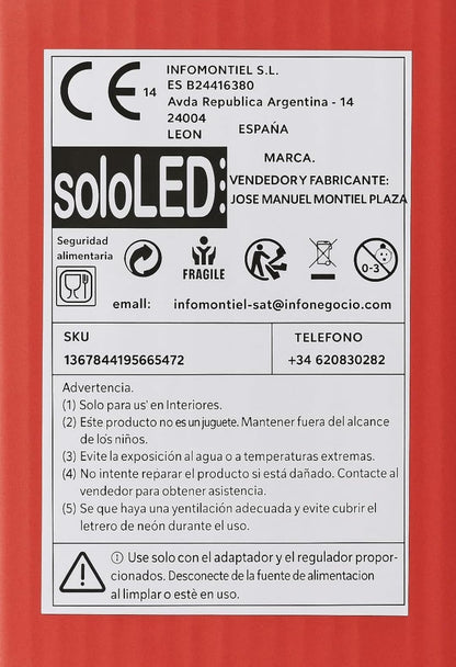Letrero Neón baloncesto Bicolor Decoración de Pared con base metacrilato transparente, cadena, cable de 1.5 m y alimentación 12 v medidas 40 cm aproximadamente