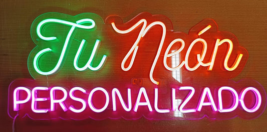 Letrero neón led texto personalizado para colgar en pared