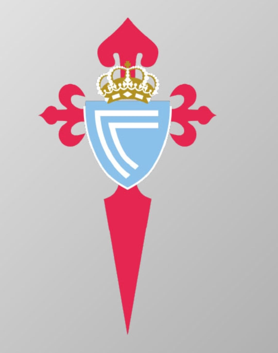 Letrero escudo de fútbol Vigo LED de Neón Decorativo, Corona Real, Luz Roja, Diseño Clásico para Pared