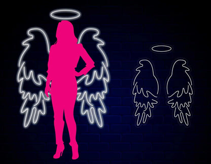 SOLOLED Lámpara LED de Pared con Diseño de Alas de Ángel, 110 cm x 80 cm, Iluminación Decorativa, Blanco