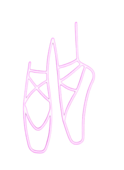 Letrero de Neón LED para Estudio de Danza, Diseño de Zapatos de Ballet, Bailarina Iluminada