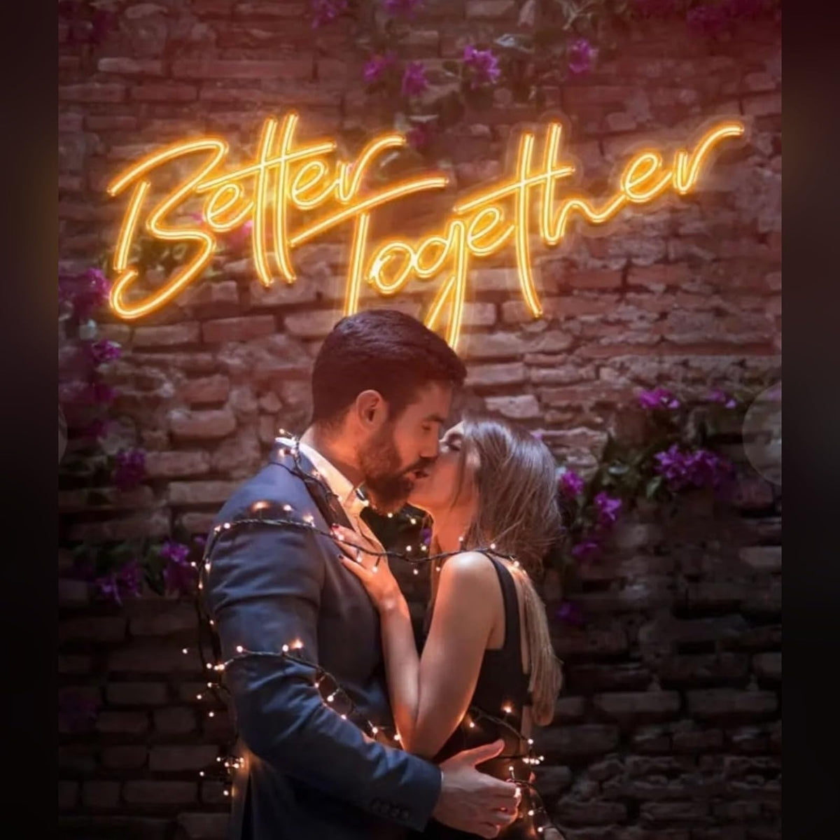 SOLOLED Letrero Neón LED 'Better Together' 75cm Cartel Luminoso Decorativo para Boda, Aniversario, Dormitorio, San Valentín, Regalo de Pareja, 12V Bajo Consumo